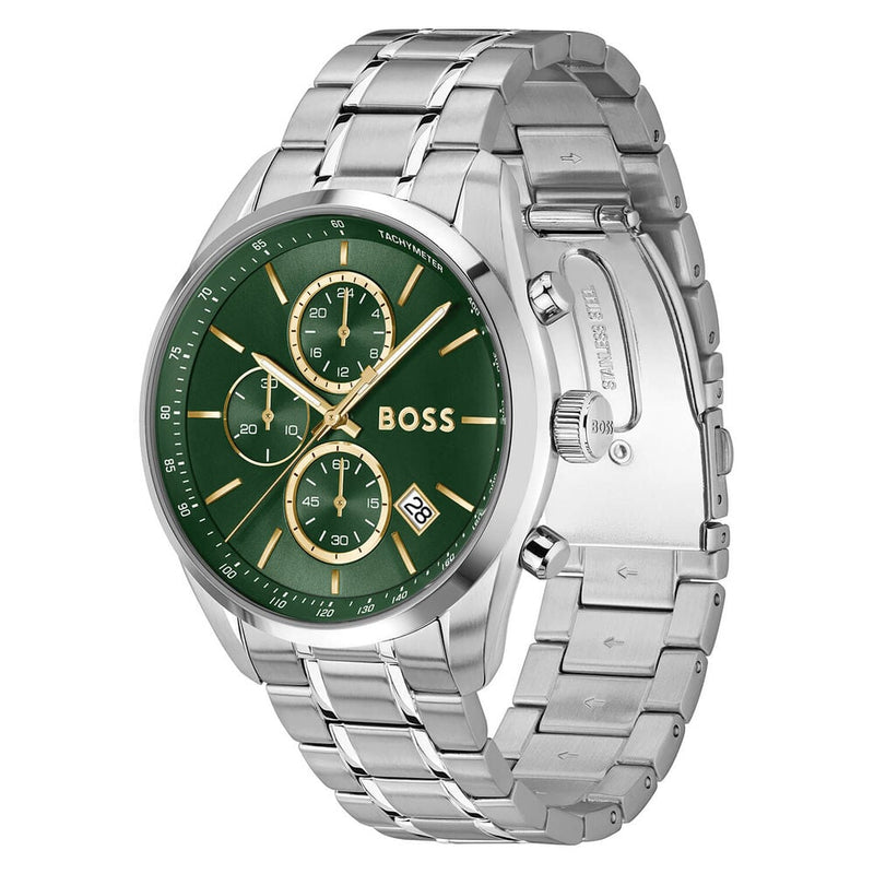 BOSS Grand Prix 44 Men's Green Watch 1514266
