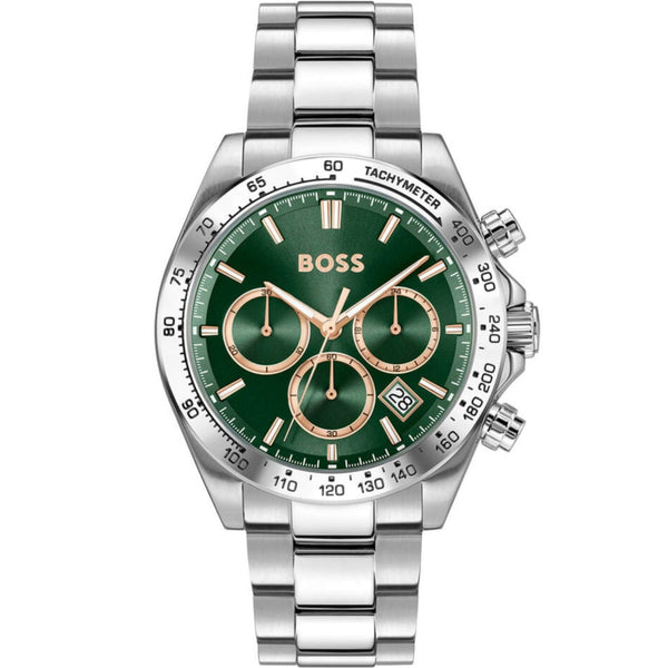 BOSS Hero 2.0 Men's Green Silver Watch 1514268