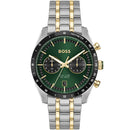 BOSS Tourmaster Men's Two-Tone Green GMT Watch 1514287