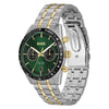 BOSS Tourmaster Men's Two-Tone Green GMT Watch 1514287 BOSS