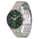 BOSS Tourmaster Men's Two-Tone Green GMT Watch 1514287