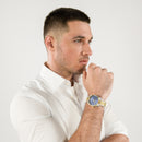 BOSS Cheswick Men's Two-Tone Blue Watch 1514311