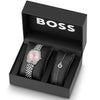BOSS Graceful Ladies Pink Dial Watch & Bracelet Gift Set 1570189 BOSS