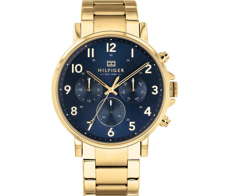 Tommy Hilfiger Daniel Men's Watch Gold with Blue Dial 1710384