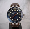 Versace Greca Sport Men's Blue Dial Leather Watch VEZ300121 Versace