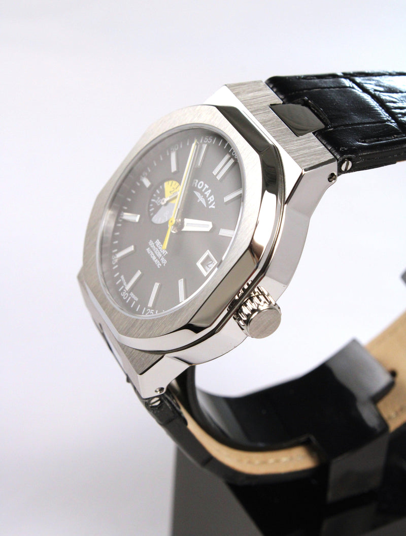 Rotary Regent Men's Watch Black Leather Automatic GS05455/04 - WatchStatus Ltd