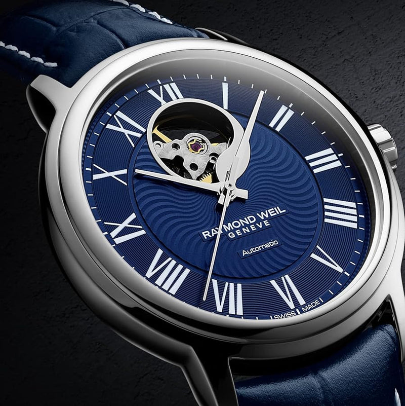 Raymond Weil Maestro Men's Watch Blue Leather 2227-STC-00508