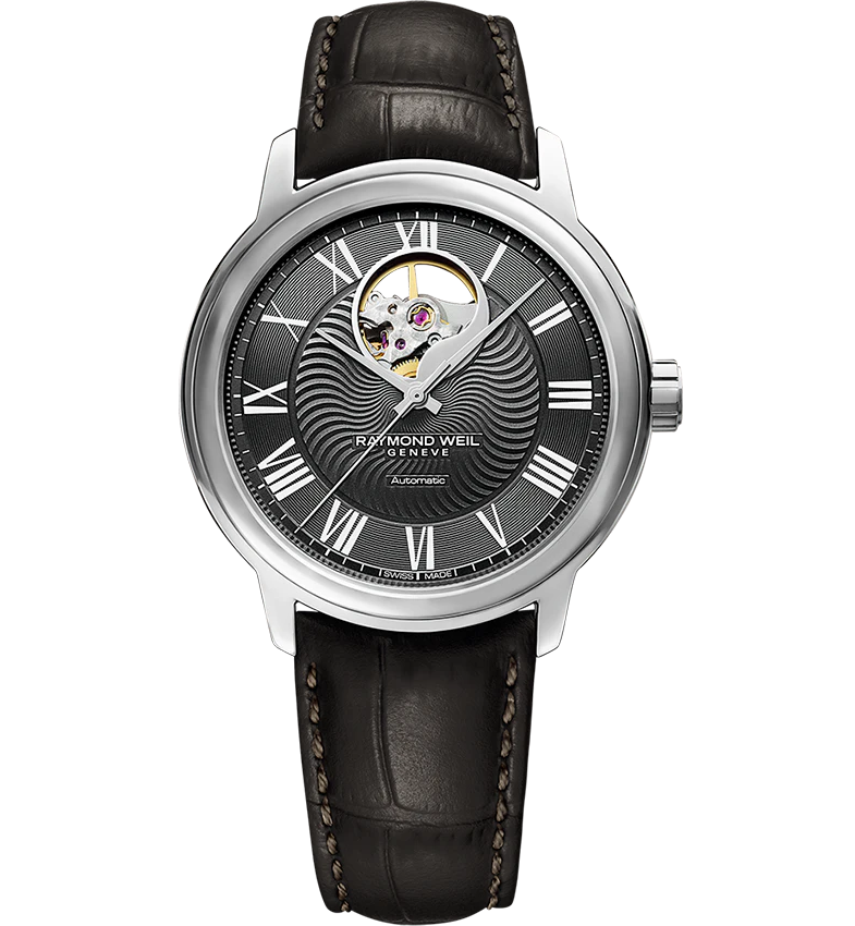 Raymond Weil Maestro Men's Watch Grey Leather 2227-STC-00609