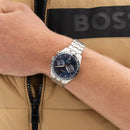 BOSS Tourmaster Men's Two-Tone Blue GMT Watch 1514288
