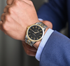 Raymond Weil Freelancer Half Moon Date Men's Watch Two Tone Black Dial Automatic 2738-STP-20001 Raymond Weil