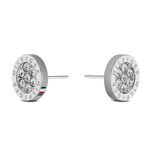 Tommy Hilfiger Crystal Stud Earrings Silver 2780565