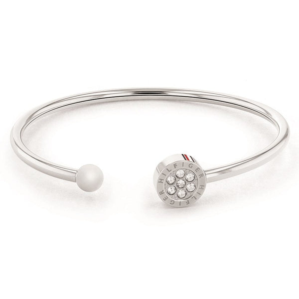 Tommy Hilfiger Crystal Bangle Bracelet Silver 2780570