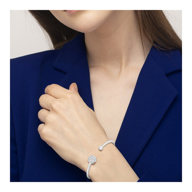 Tommy Hilfiger Crystal Bangle Bracelet Silver 2780570