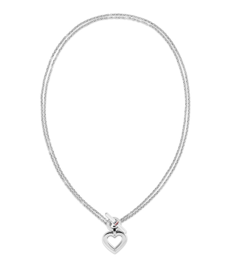 Tommy Hilfiger Toggle Hearts Necklace Silver 2780967