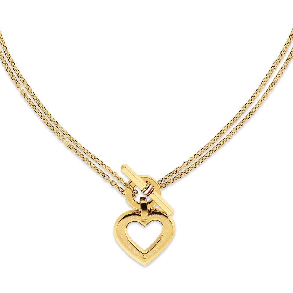 Tommy Hilfiger Toggle Hearts Necklace Gold 2780968