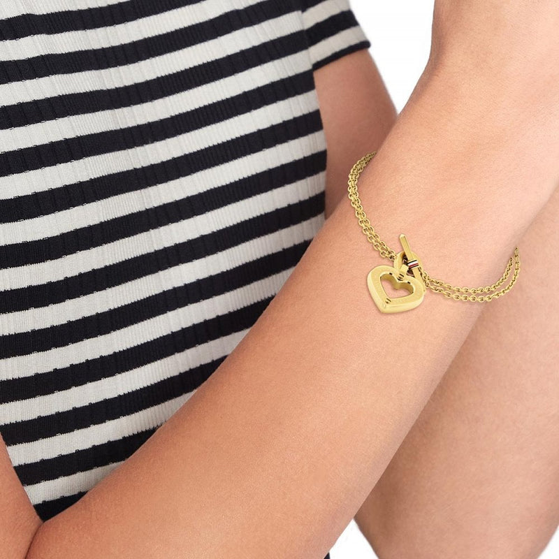 Tommy Hilfiger Toggle Hearts Bracelet Gold 2780970