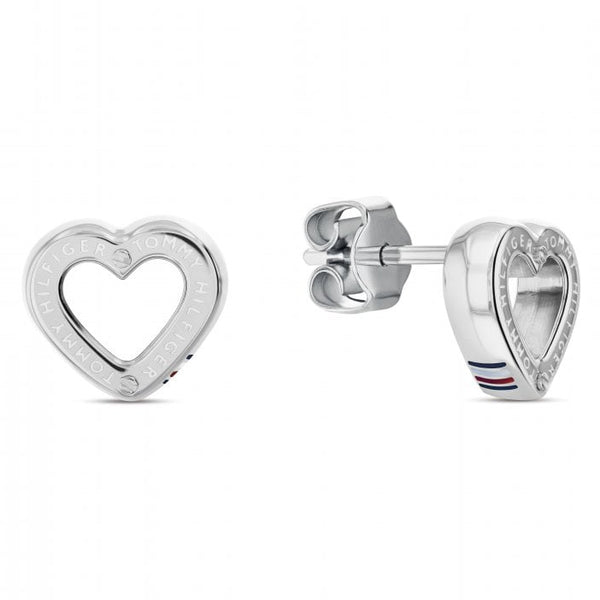 Tommy Hilfiger Toggle Hearts Earrings Silver 2780971