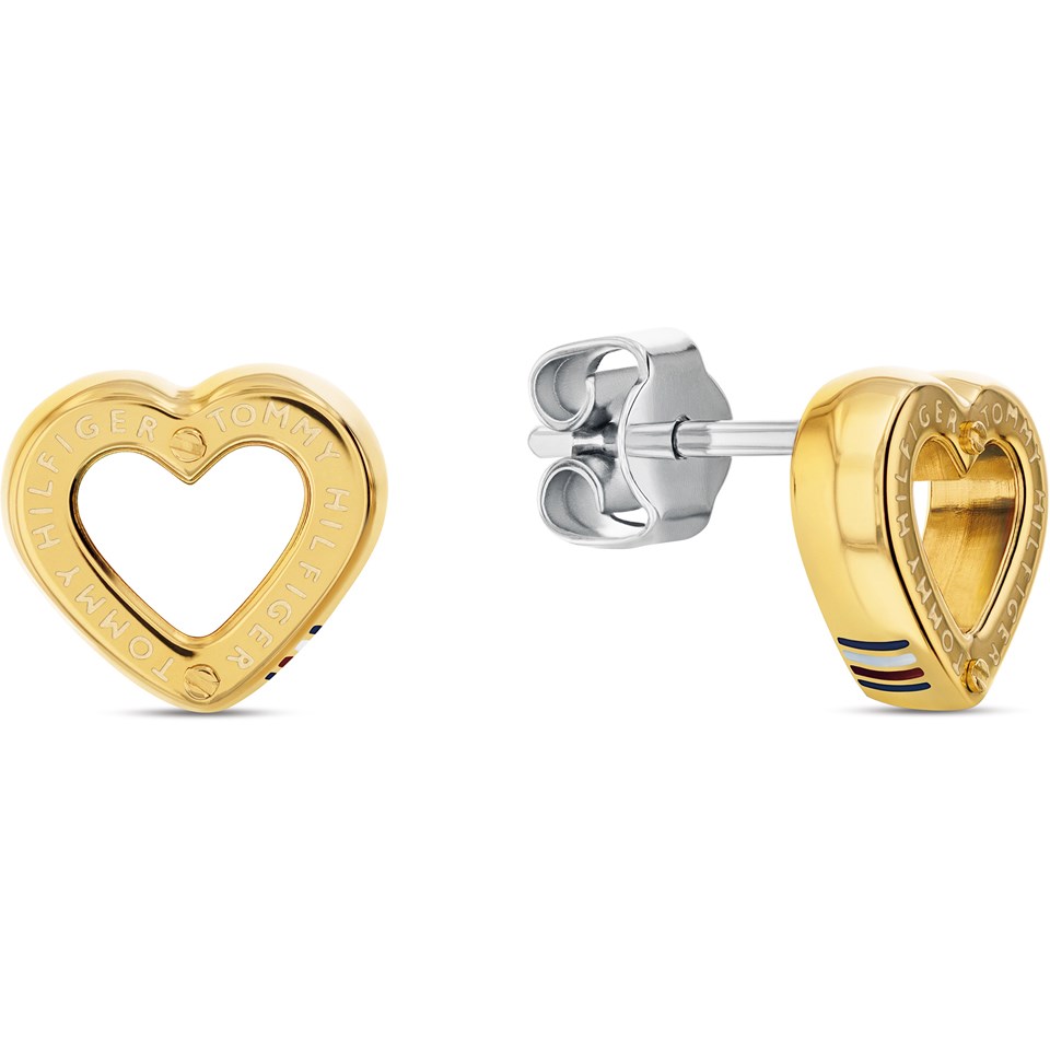 Tommy Hilfiger Toggle Hearts Earrings Gold 2780972