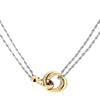 Tommy Hilfiger Nautical Knot Double Chain Necklace Two Tone 2780989 Tommy Hilfiger