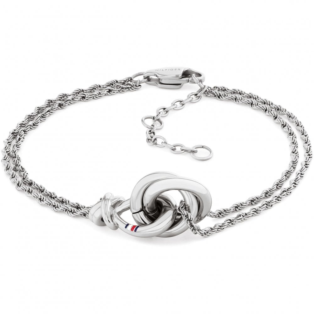 Tommy Hilfiger Nautical Knot Double Chain Bracelet Silver 2780990