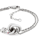 Tommy Hilfiger Nautical Knot Double Chain Bracelet Silver 2780990