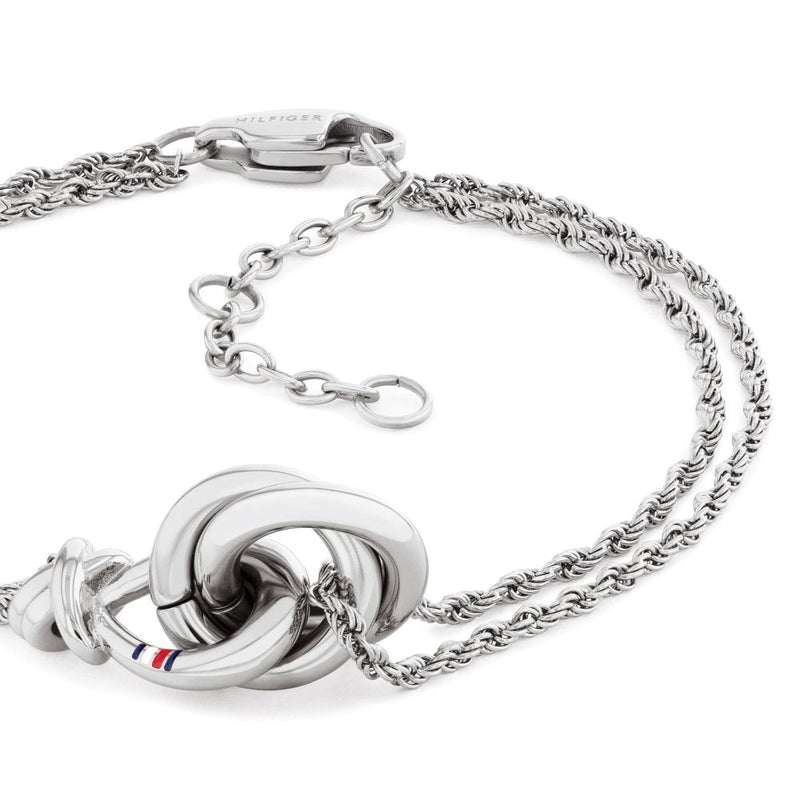 Tommy Hilfiger Nautical Knot Double Chain Bracelet Silver 2780990