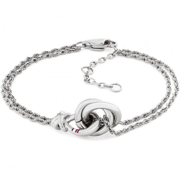 Tommy Hilfiger Nautical Knot Double Chain Bracelet Silver 2780990