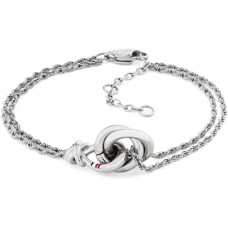 Tommy Hilfiger Nautical Knot Double Chain Bracelet Silver 2780990