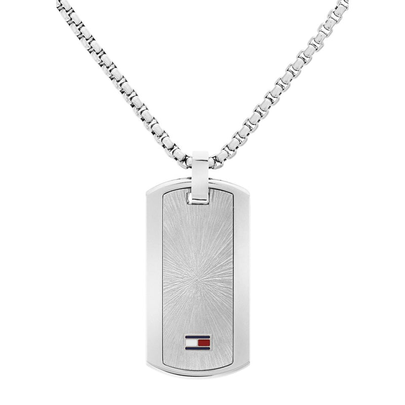 Tommy Hilfiger Jameson Dog Tag Necklace Silver 2790627