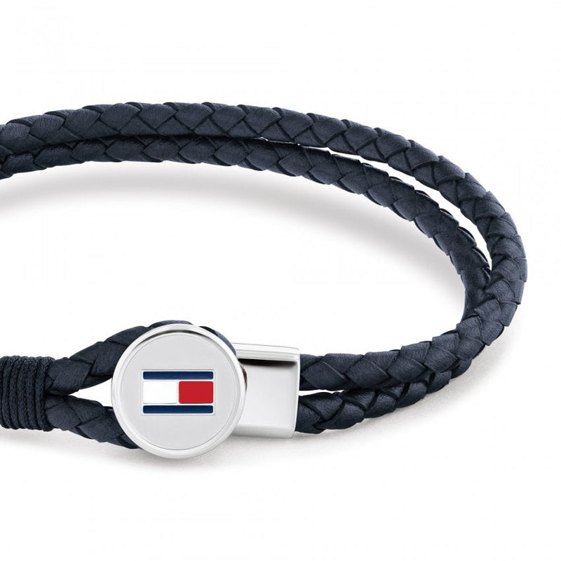 Tommy Hilfiger Men's Bruce Leather Bracelet Navy 2790656