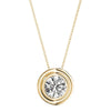 Round Rub Over Diamond Solitaire Pendant DiamondStatus