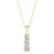 Round Triple Diamond Journey Pendant Necklace