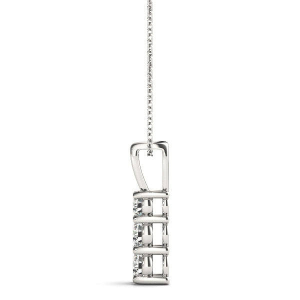 Round Triple Diamond Journey Pendant