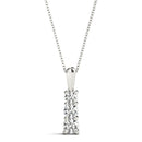 Round Triple Diamond Journey Pendant