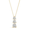 Round Triple Diamond Journey Triangle Claw Set Pendant DiamondStatus