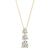 Round Triple Diamond Journey Triangle Claw Set Pendant