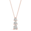 Round Triple Diamond Journey Triangle Claw Set Pendant DiamondStatus