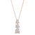 Round Triple Diamond Journey Triangle Claw Set Pendant