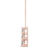 Round Triple Diamond Journey Triangle Claw Set Pendant DiamondStatus