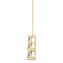 Round Triple Diamond Journey Triangle Claw Set Pendant