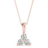 Round Triple Diamond Pyramid Pendant DiamondStatus