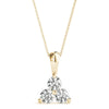 Round Triple Diamond Pyramid Pendant DiamondStatus