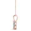 Round Triple Diamond Pyramid Pendant DiamondStatus