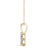 Round Triple Diamond Pyramid Pendant DiamondStatus