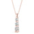 Round Triple Diamond Journey Bar Set Pendant