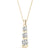 Round Triple Diamond Journey Bar Set Pendant