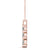 Round Triple Diamond Journey Bar Set Pendant