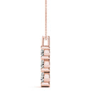 Round Triple Diamond Journey Bar Set Pendant