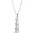 Round Triple Diamond Journey Bar Set Pendant