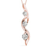Round Triple Diamond Swirl Journey Pendant DiamondStatus